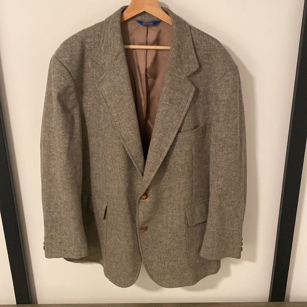 Pendleton Leather Button Wool Blazer / Size 46R / Dry Clean Only